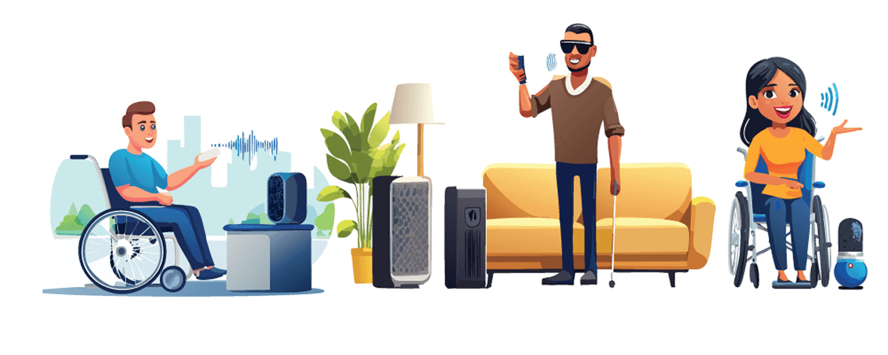 People using voice assistants